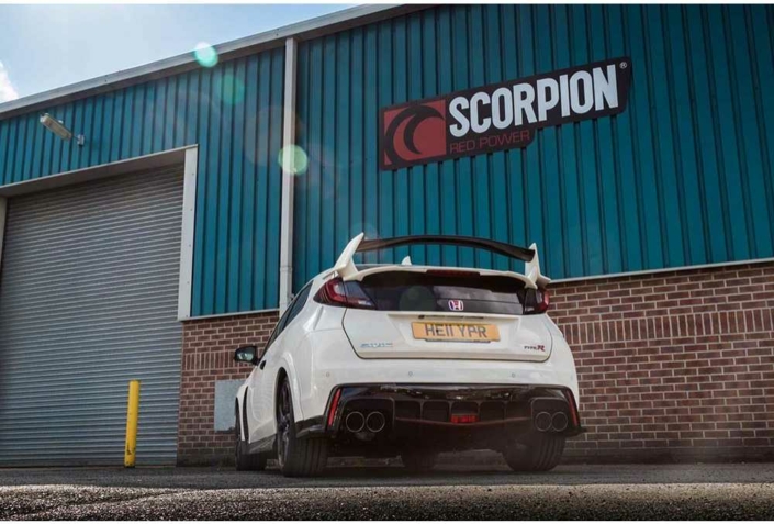Scorpion Exhausts Honda Civic Type R FK2 (LHD) Resonated Cat-Back System - Afbeelding 3