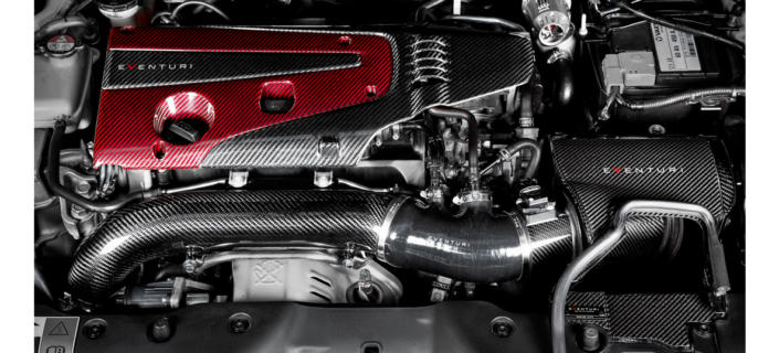 Eventuri Honda FK2 Civic Engine Cover Red and Black - Afbeelding 2