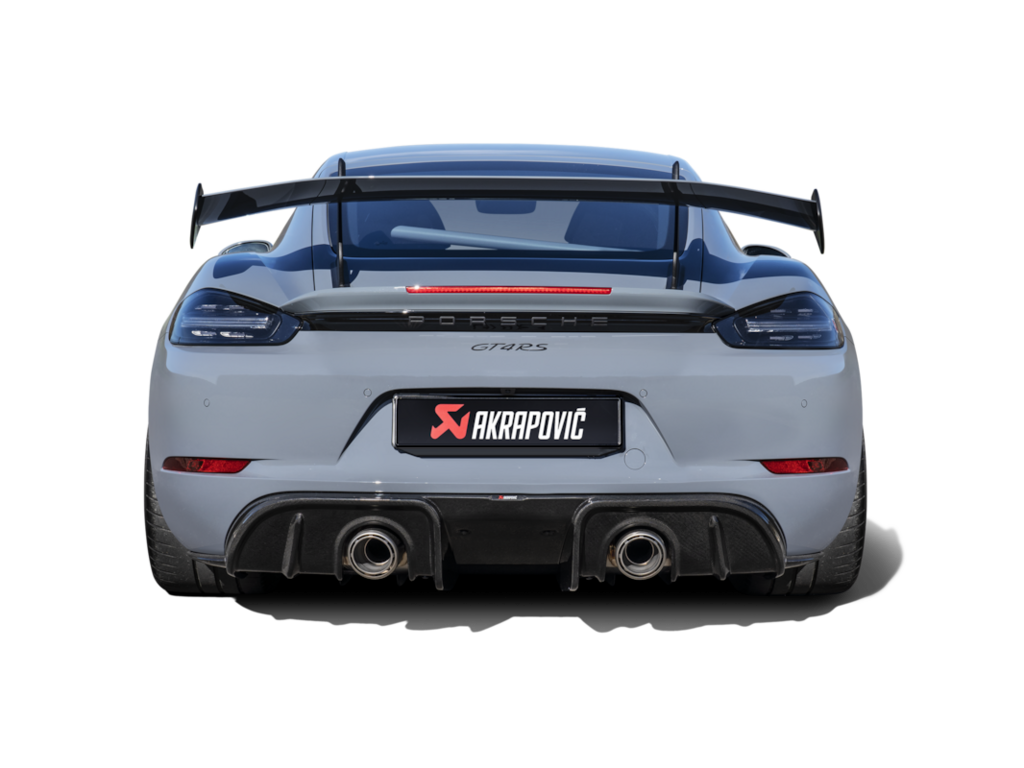 Akrapovic Porsche 718 Cayman Gt4 Rs / Spyder With Gpf (2022+) - Titanium Slip-On Race Line Exhaust System - Afbeelding 4
